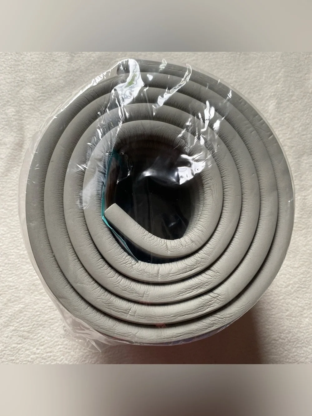 Grey Corner and Edge Protector Strip - Soft Foam Safety Guard